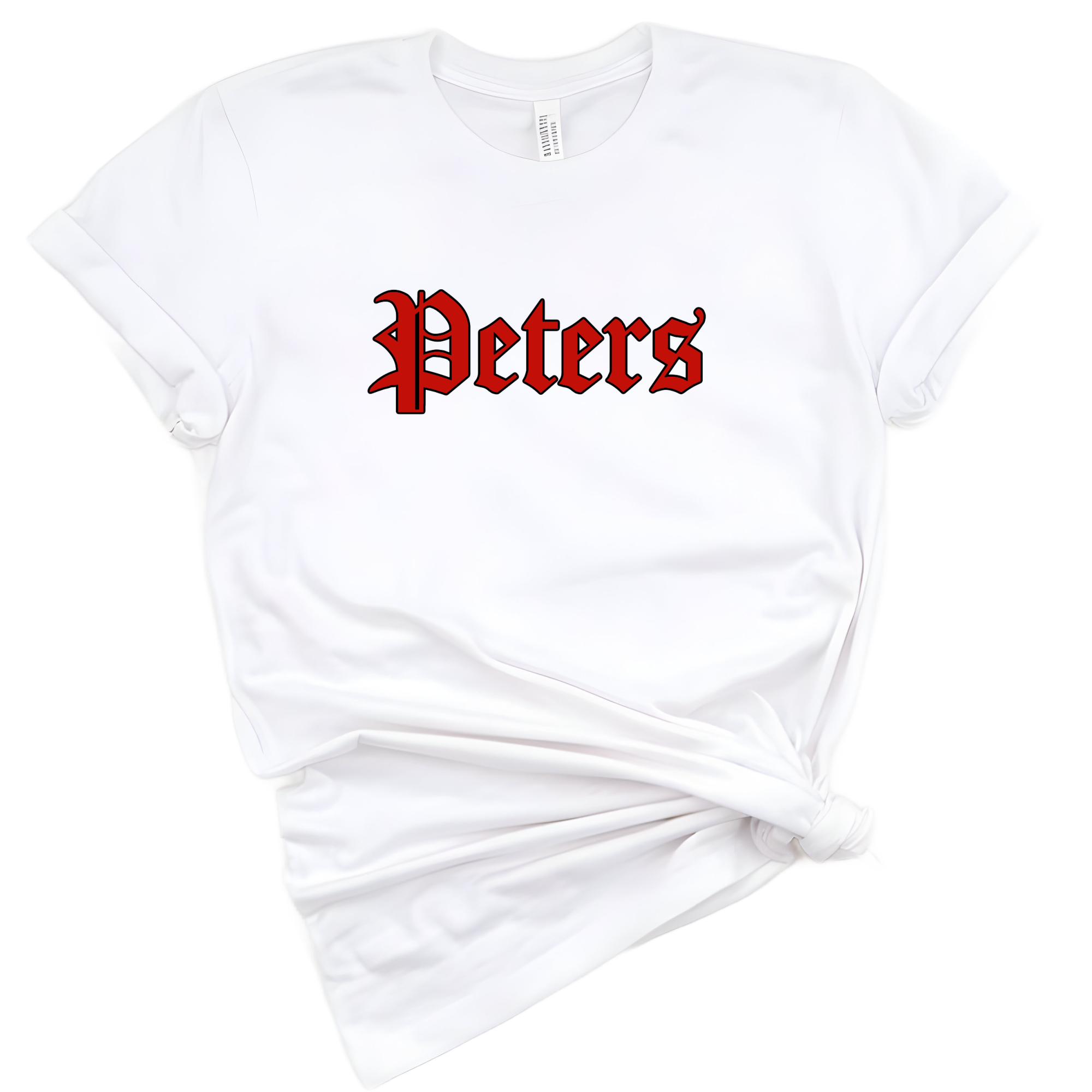 Peters Vintage Red Black outline