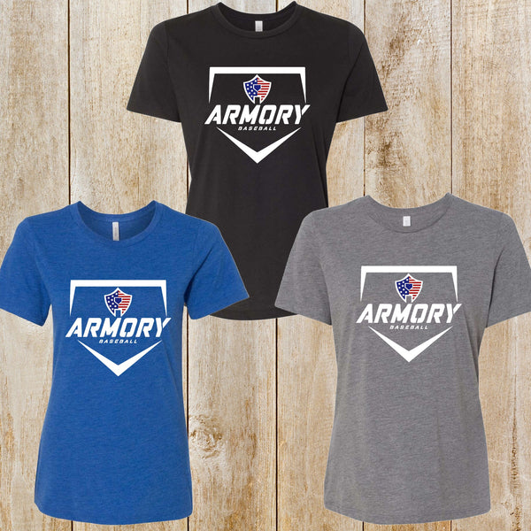 Armory Baseball women's relaxed fit triblend tee