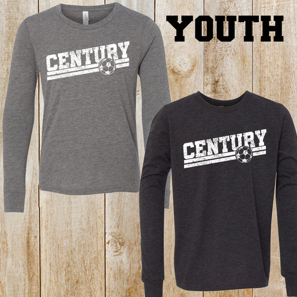 Century youth Bella + Canvas tri-blend long-sleeved tee