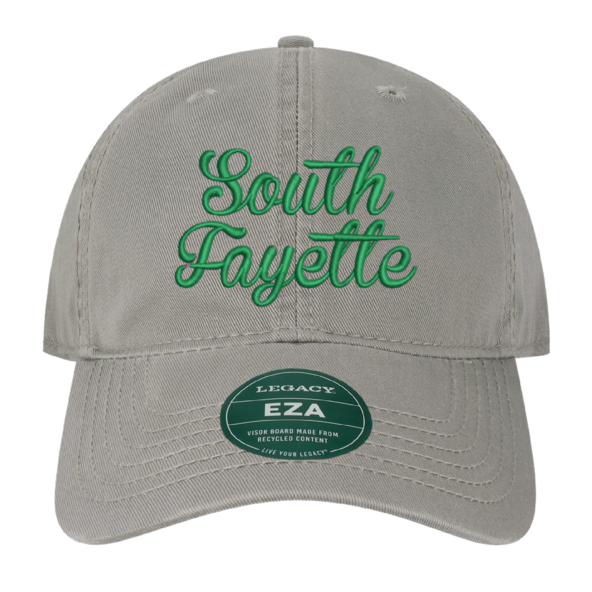 South Fayette Script green embroidered hat
