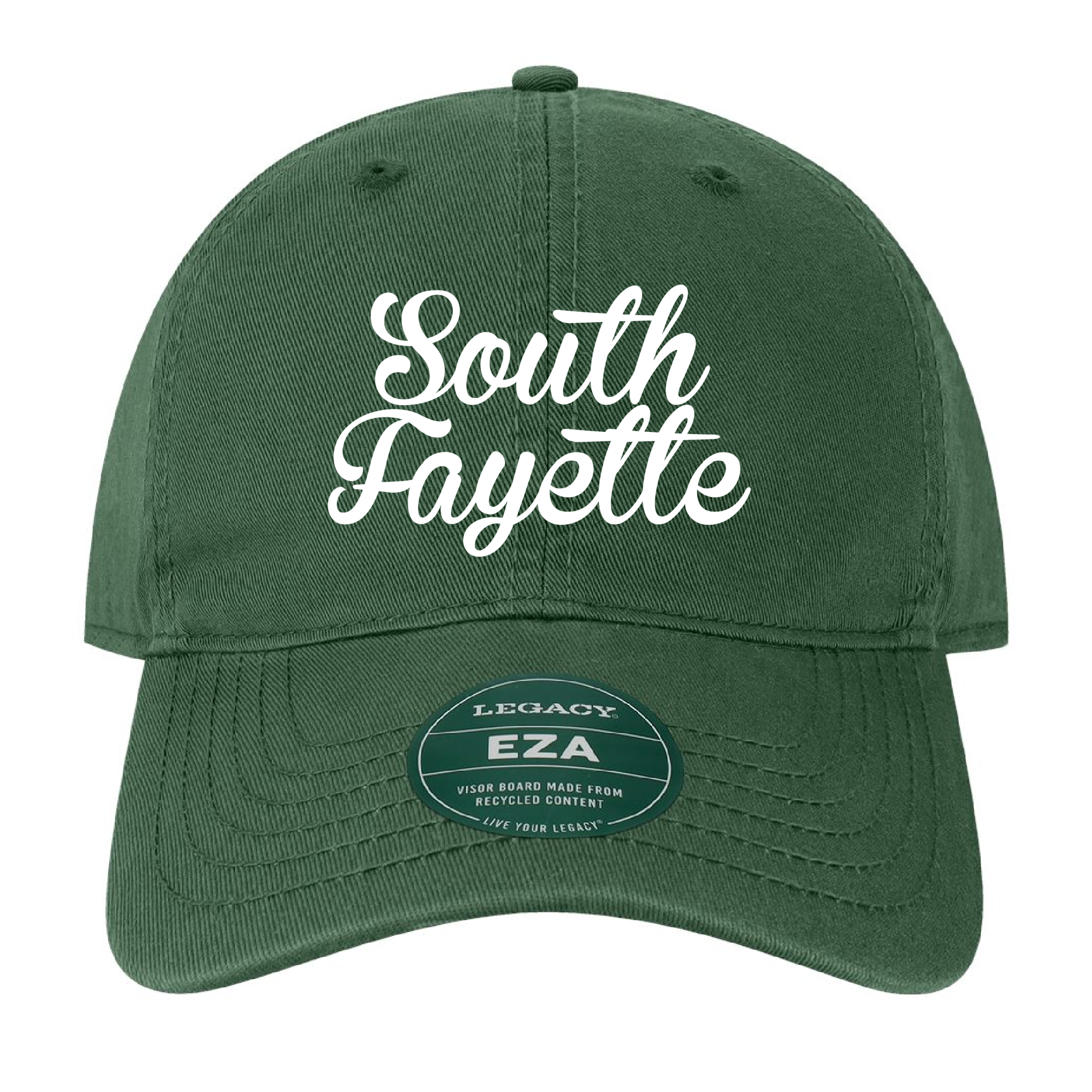 South Fayette Script white embroidered hat