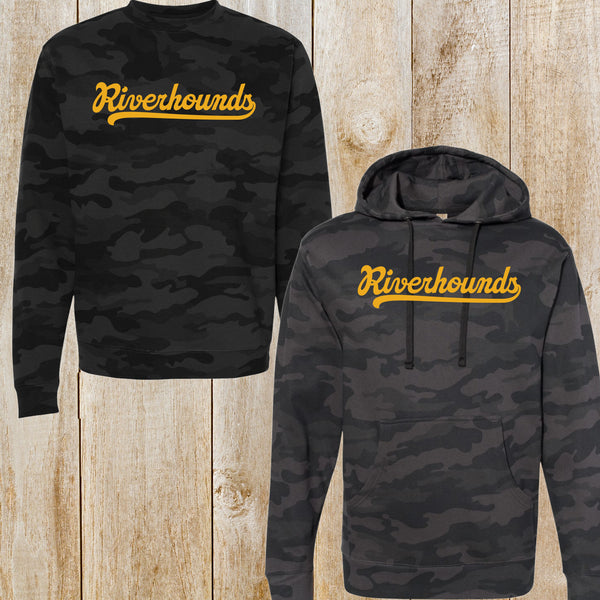 Riverhounds Camo Crewneck Sweatshirt or Hoodie