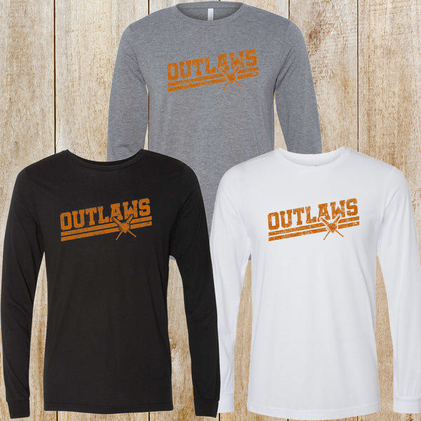 Outlaws unisex Bella + Canvas tri-blend long-sleeved tee