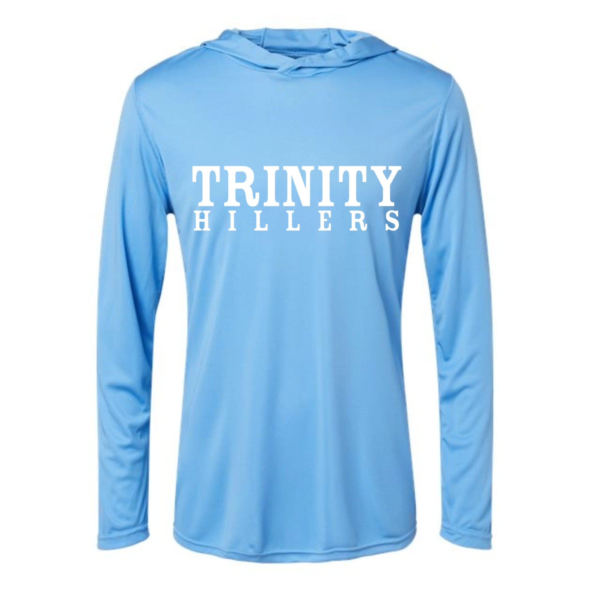Trinity Hillers Unisex Hooded Long Sleeved Performance Tee