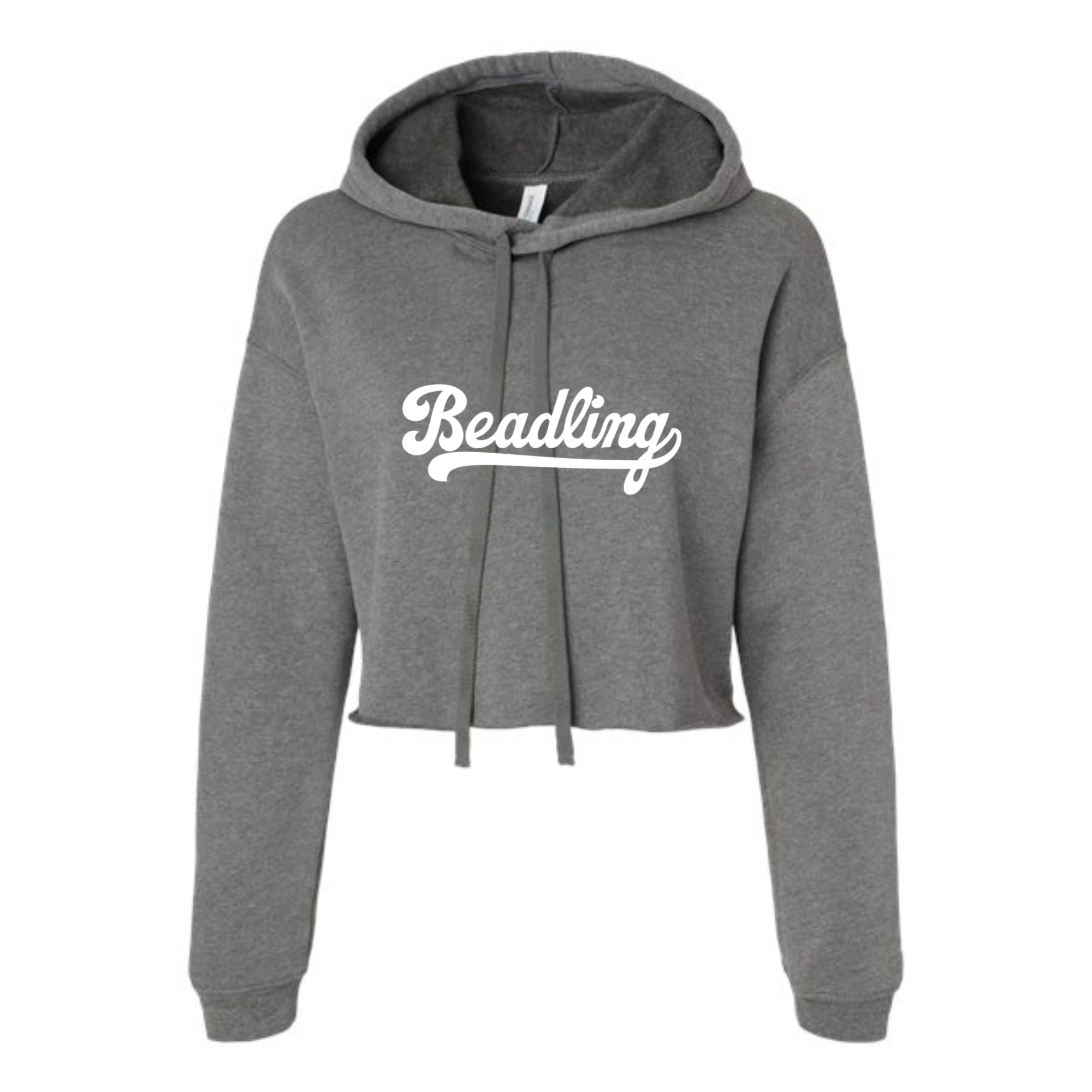 Beadling Soccer Script Women's Cropped Fleece Hoodie