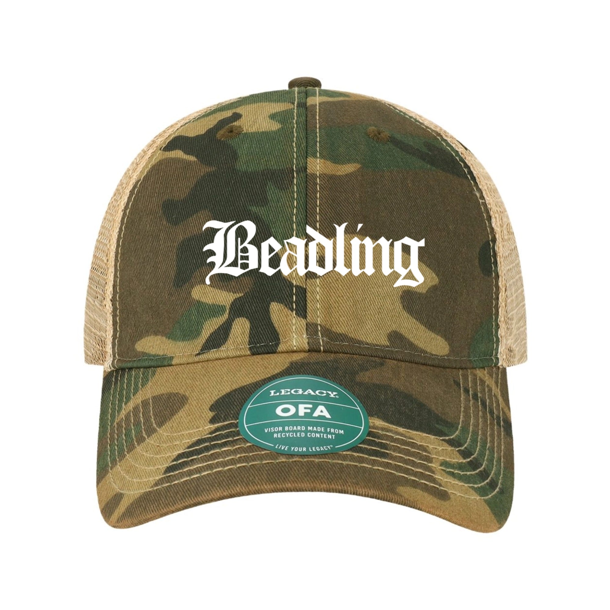 Beadling Vintage White Old Favorite Trucker Hat