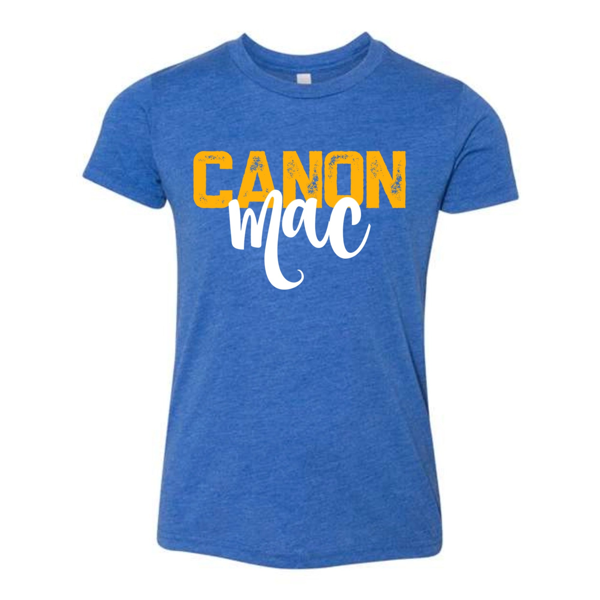 Canon Mac Whimsical Gold and White Youth Tri-blend Tee