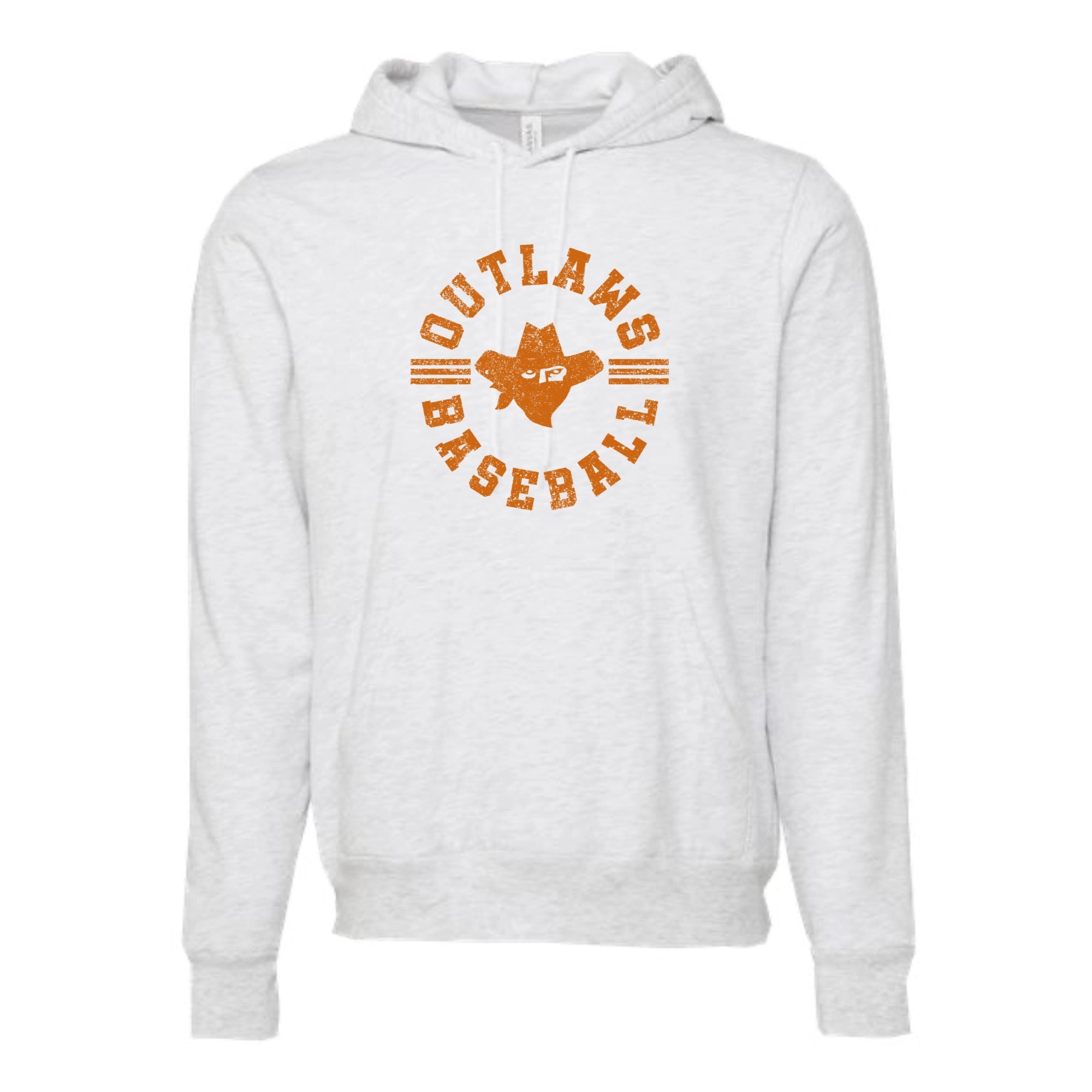 Outlaws Baseball Circle Rust Bella + Canvas Unisex Fleece Hoodie