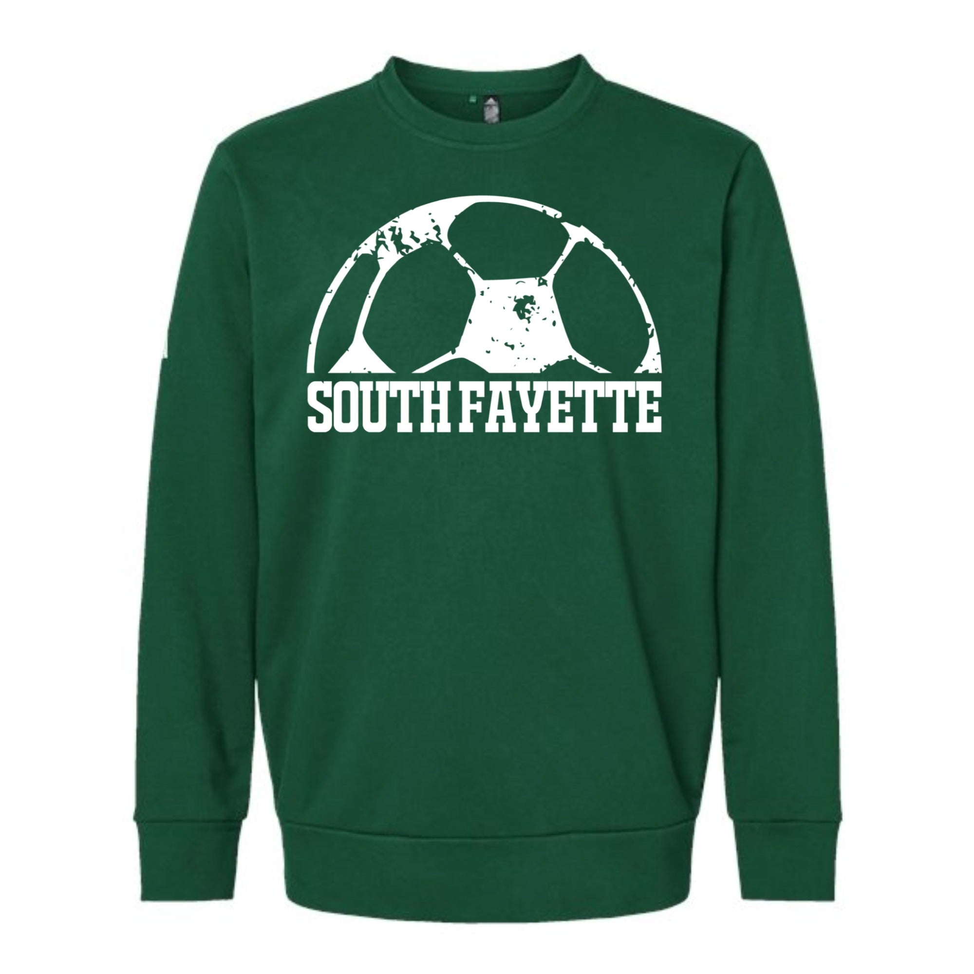 South Fayette Soccer Distressed Ball Fleece Crewneck Unisex Sweatshirt