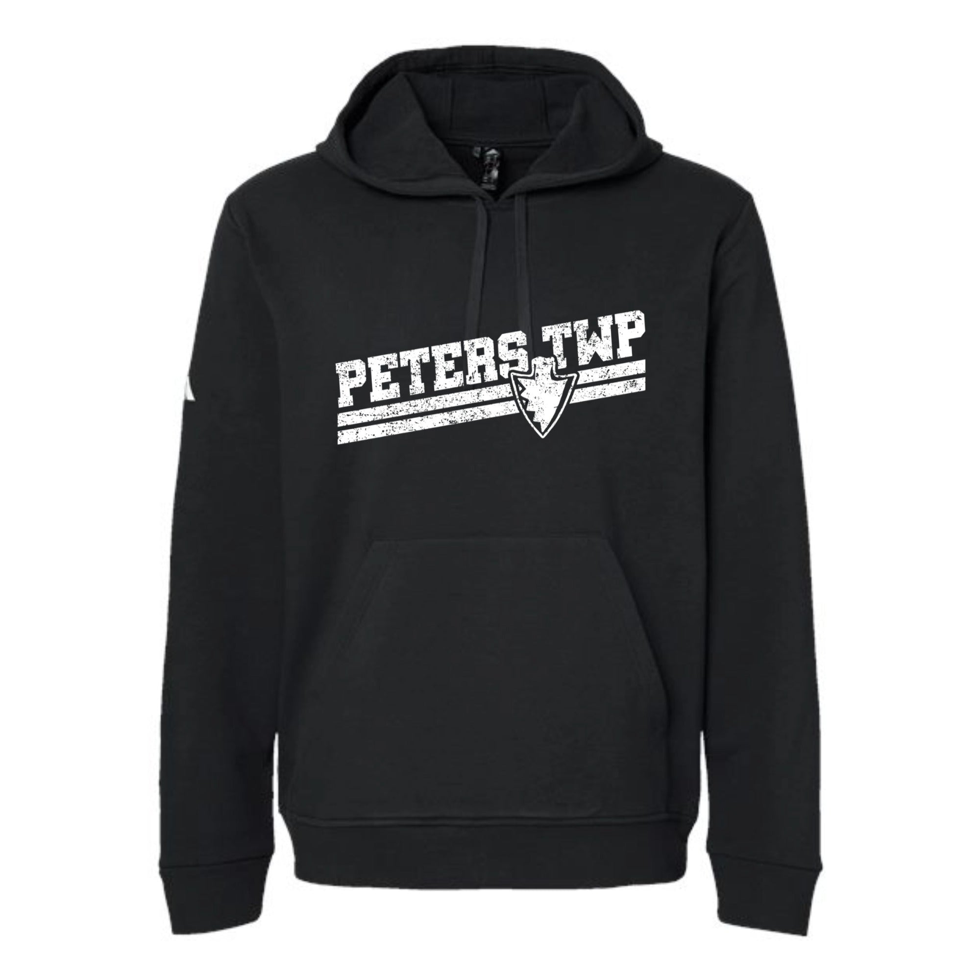 Peters Slant White Fleece Hooded Unisex Sweatshirt