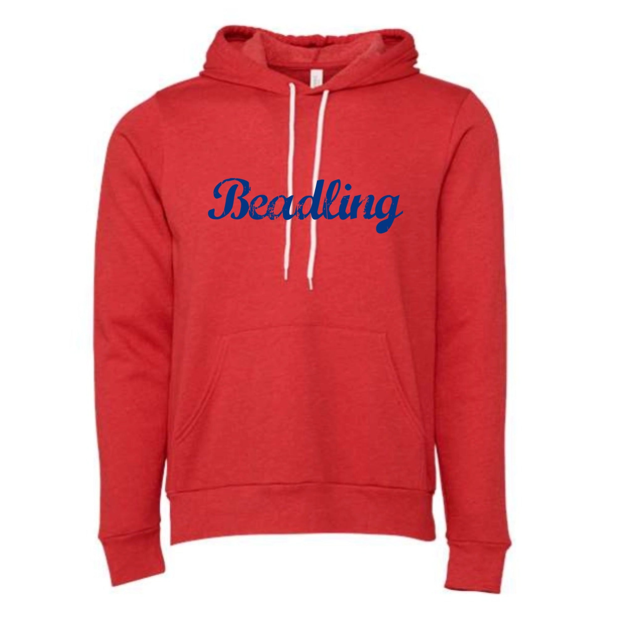 Beadling Soccer Navy Cursive Unisex Fleece Hoodie