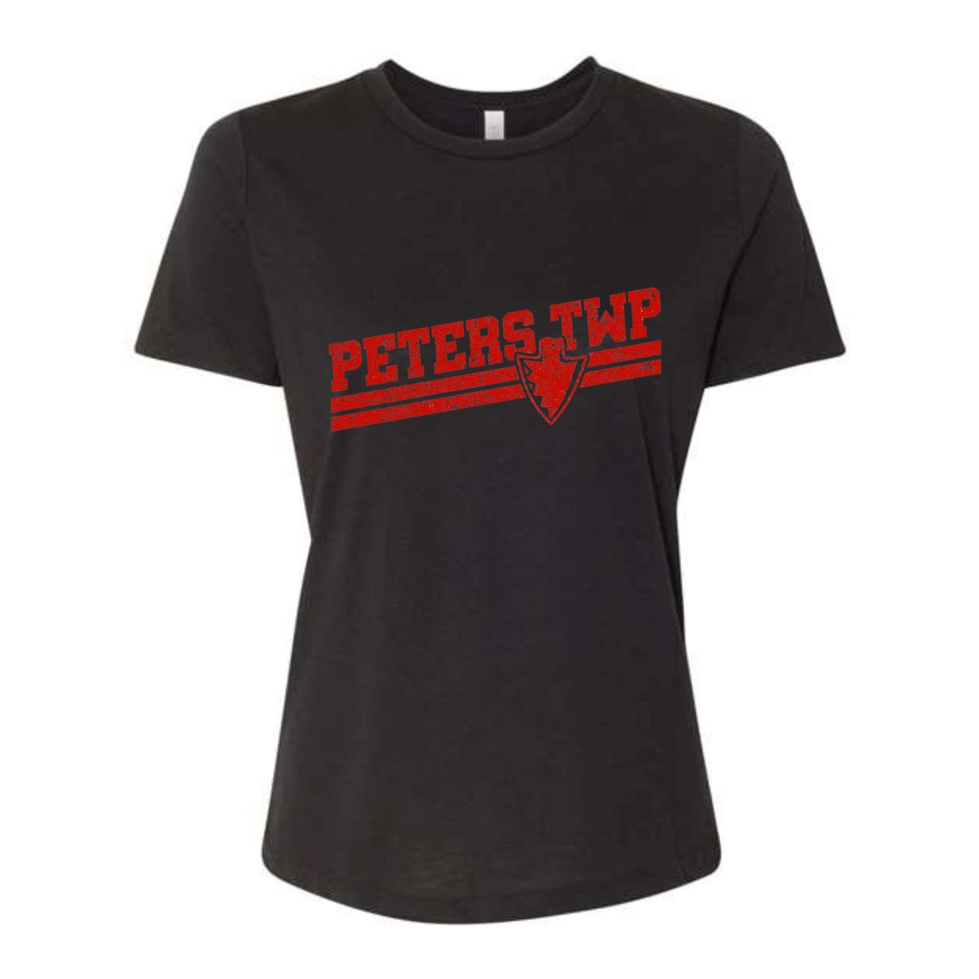 Peters Slant Red Women's Tri-blend Relaxed Fit Tee