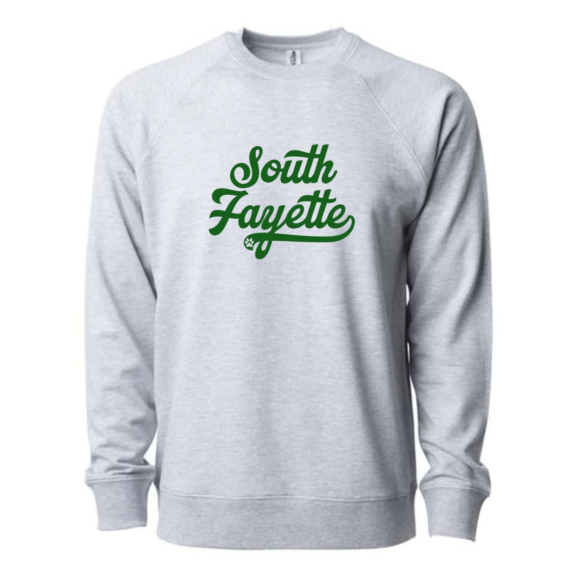 South Fayette Cursive Lightweight Loopback Terry Crewneck Sweatshirt