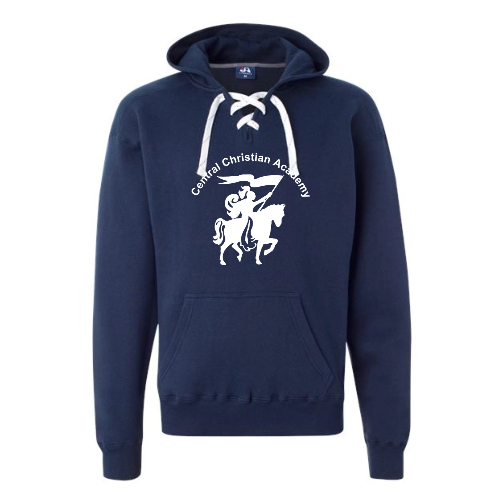 Central Christian Academy Logo Lace Up Hoodie