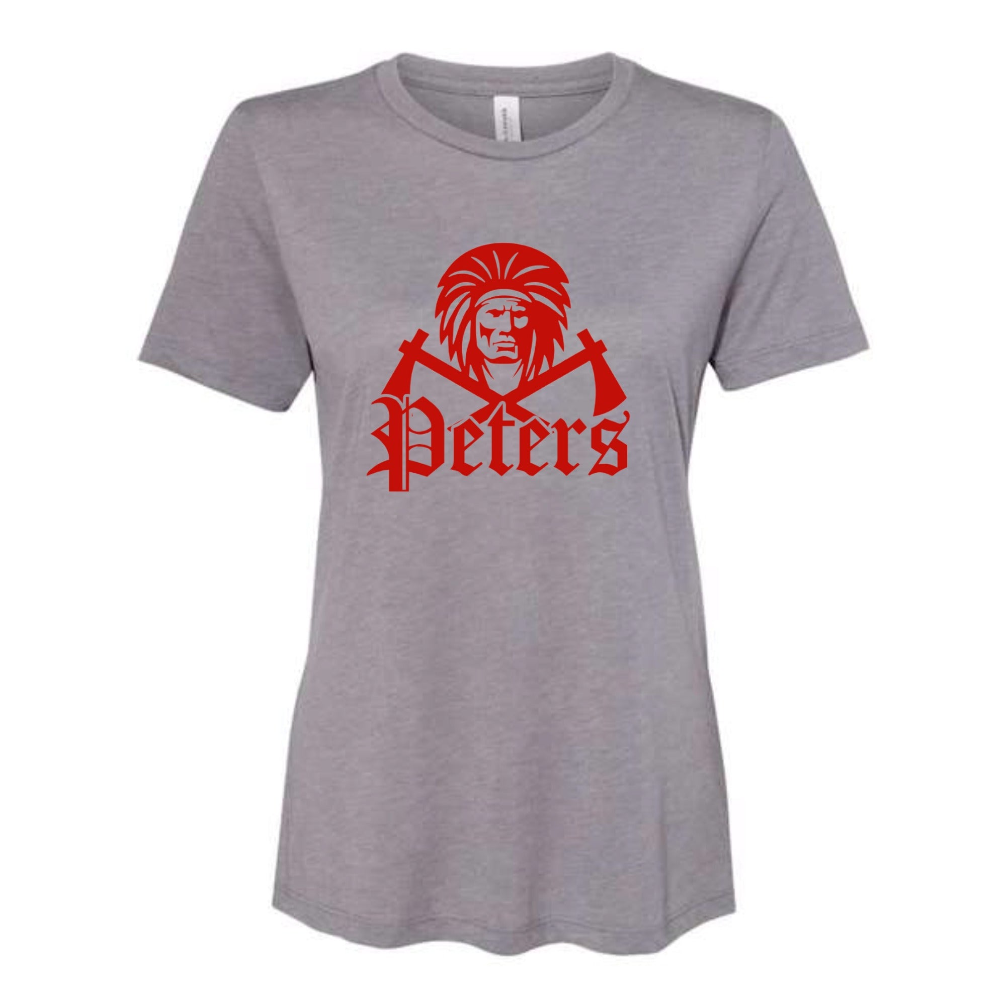 Peters Indian Red Women's Tri-blend Relaxed Fit Tee