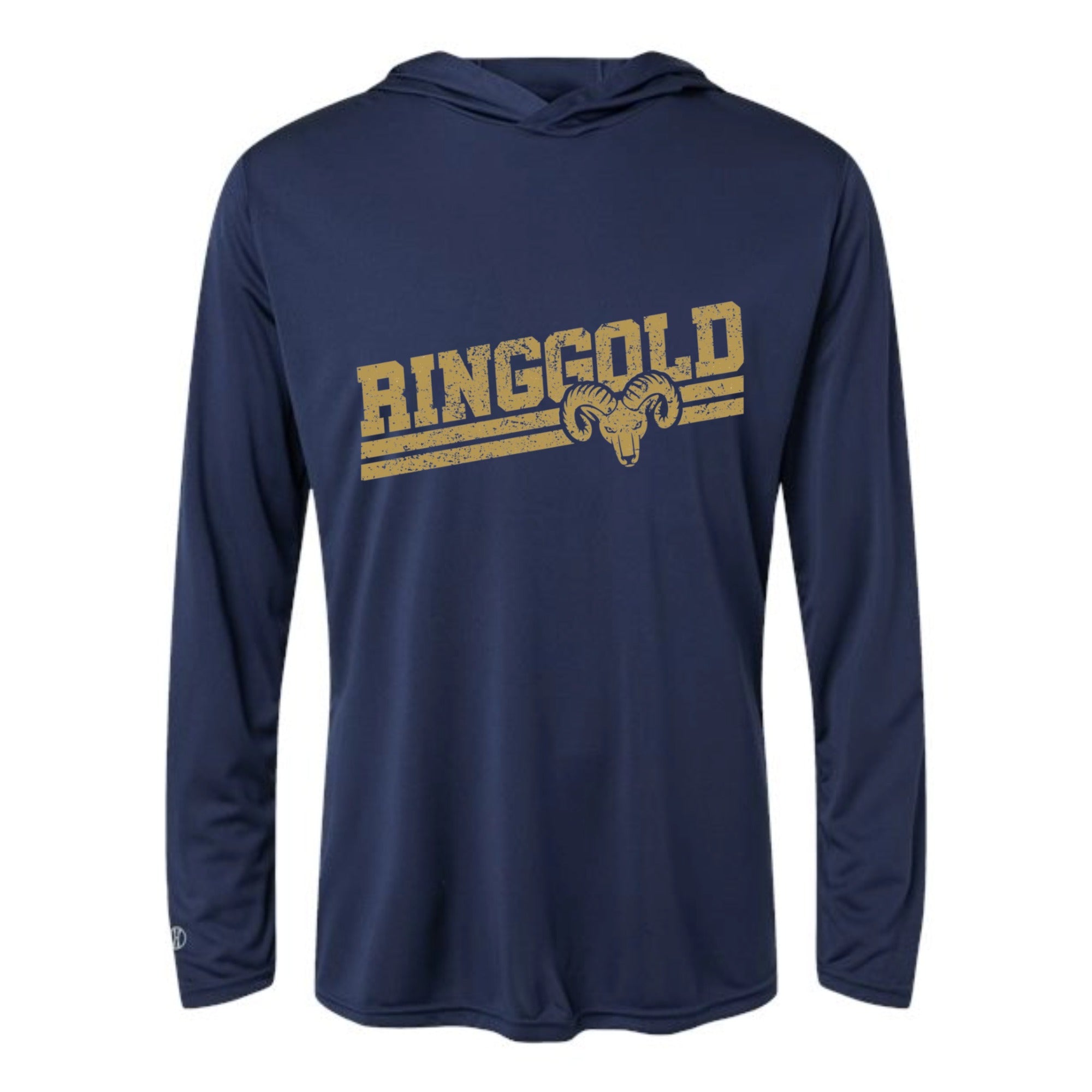 Ringgold Slant Unisex Hooded Long Sleeved Performance Tee