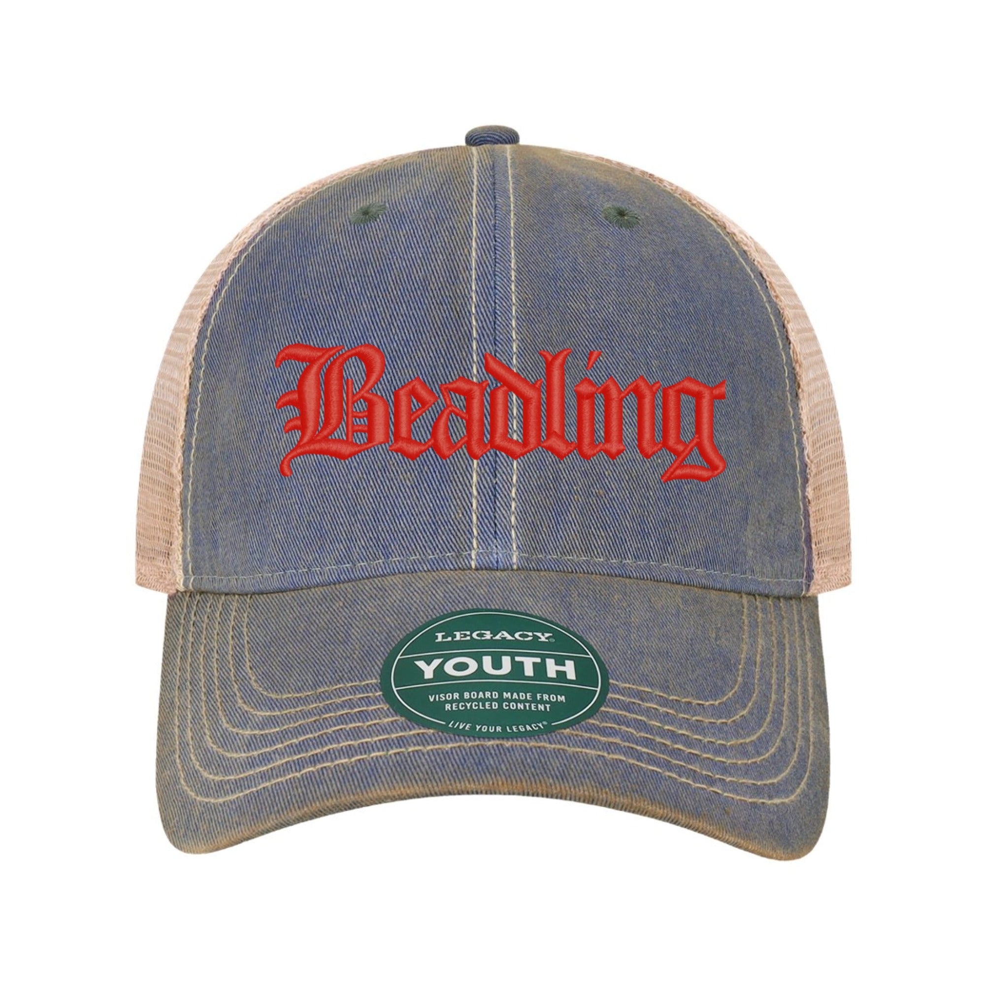 Beadling Vintage Red Youth Old Favorite Trucker Hat