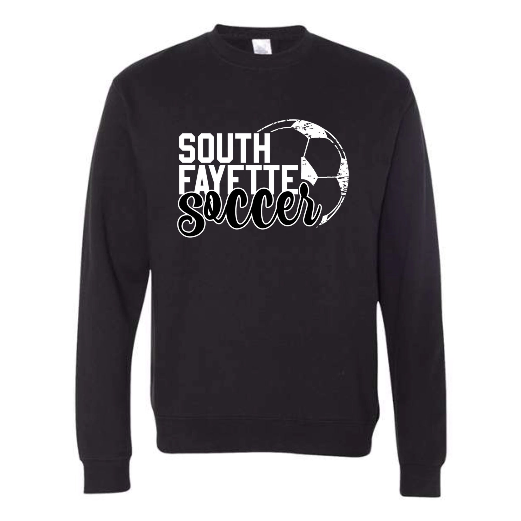 South Fayette Black and White Midweight Crewneck Sweatshirt