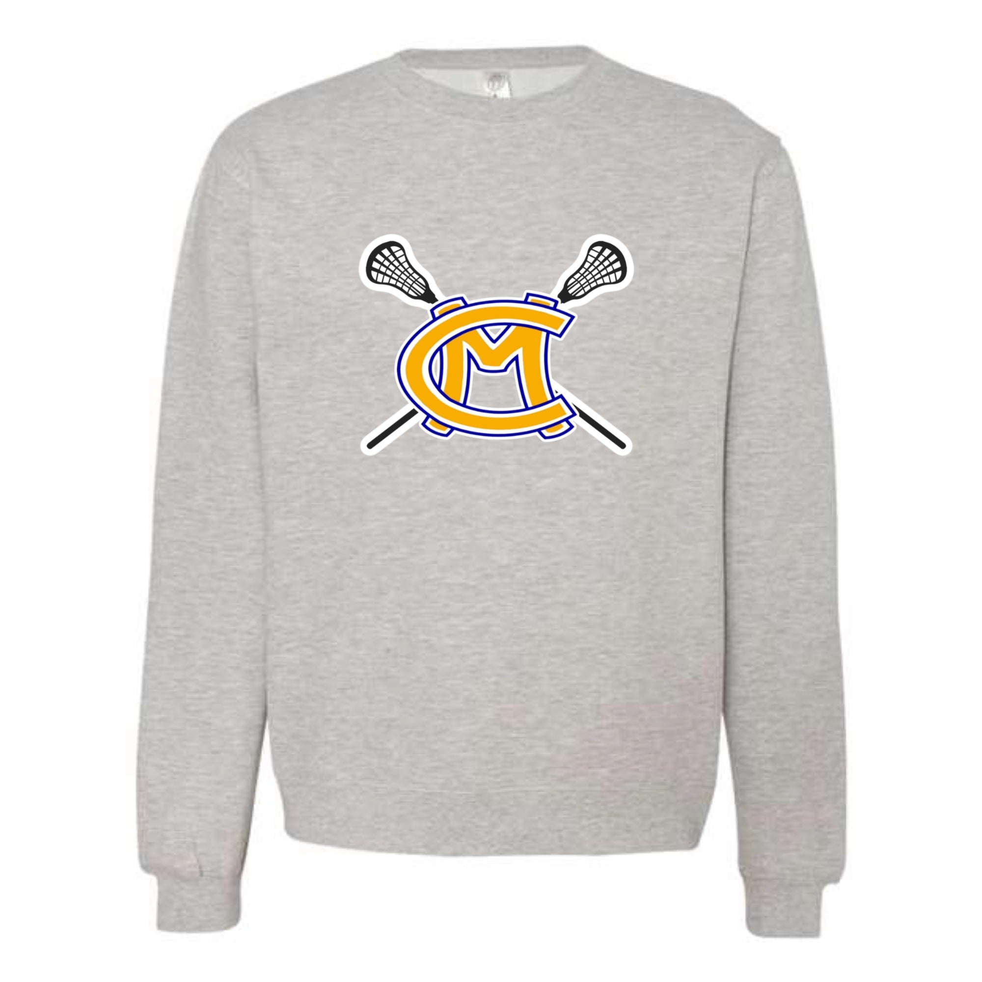 Canon Mac Lacrosse Logo Black Midweight Crewneck Sweatshirt
