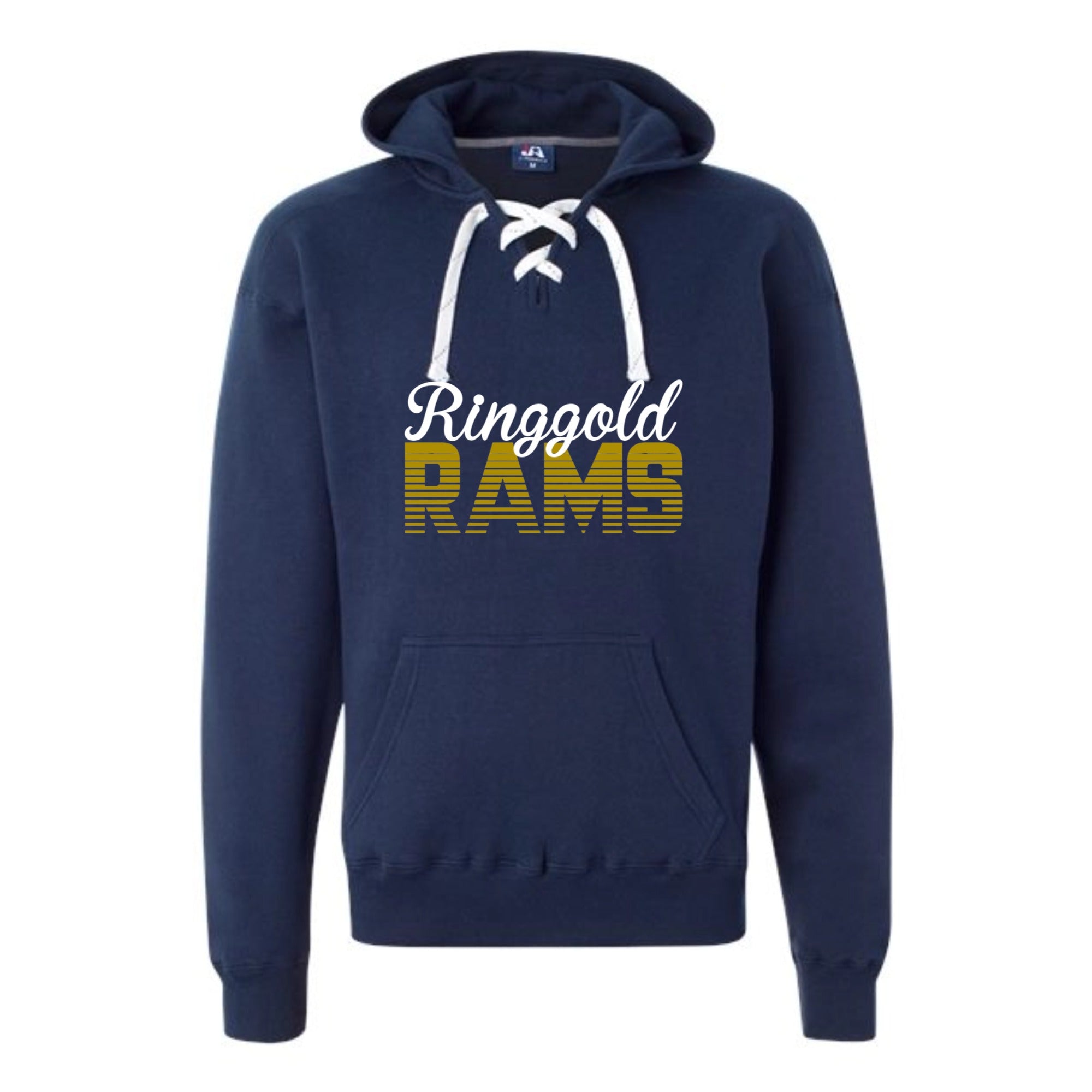 Ringgold Rams Retro Lace Up Hoodie