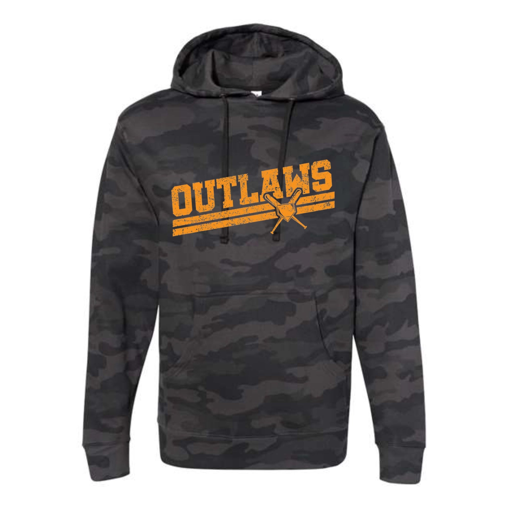 Outlaws Baseball Slant Camo Hooded Sweatshirt