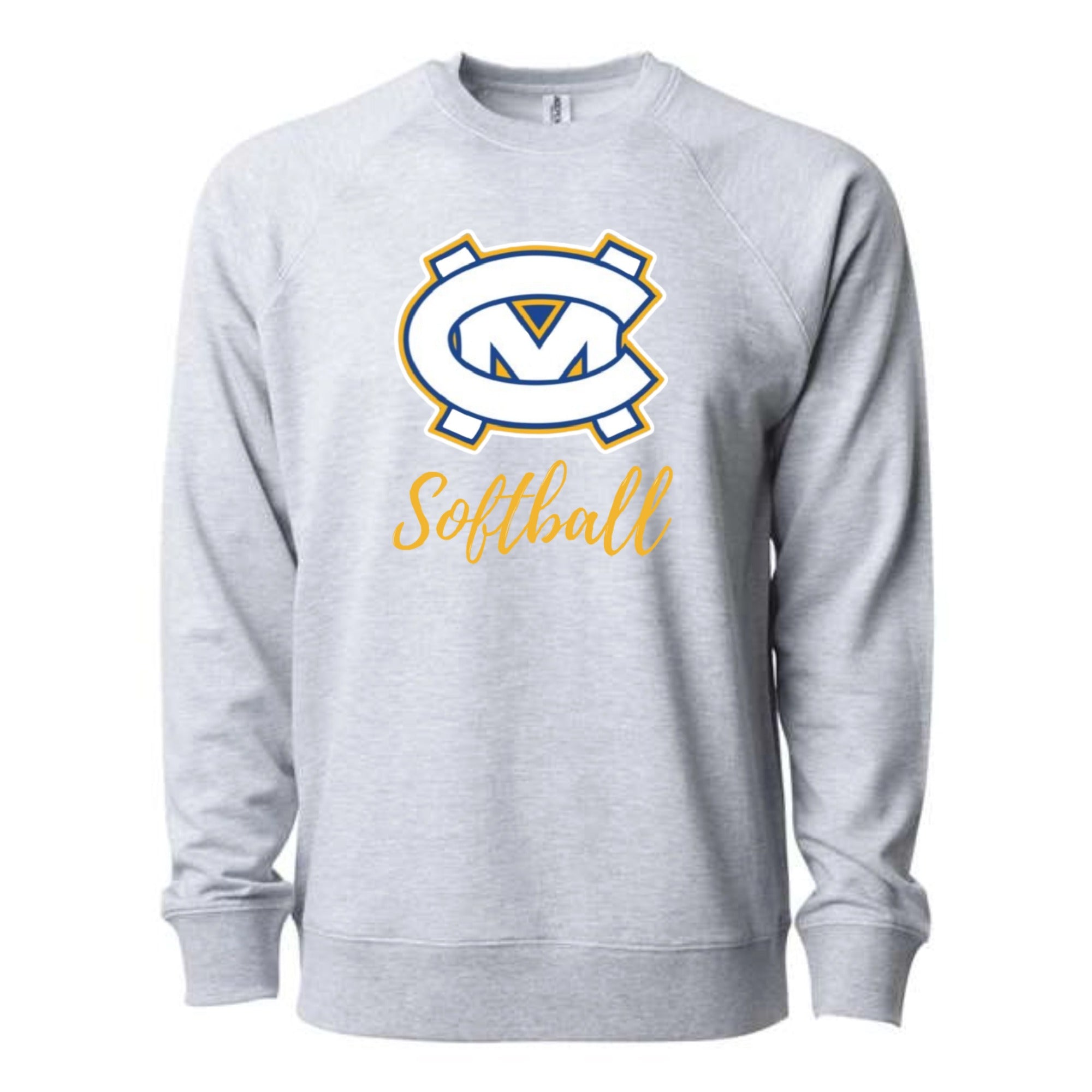Canon Mac Softball Logo Lightweight Loopback Terry Crewneck Sweatshirt