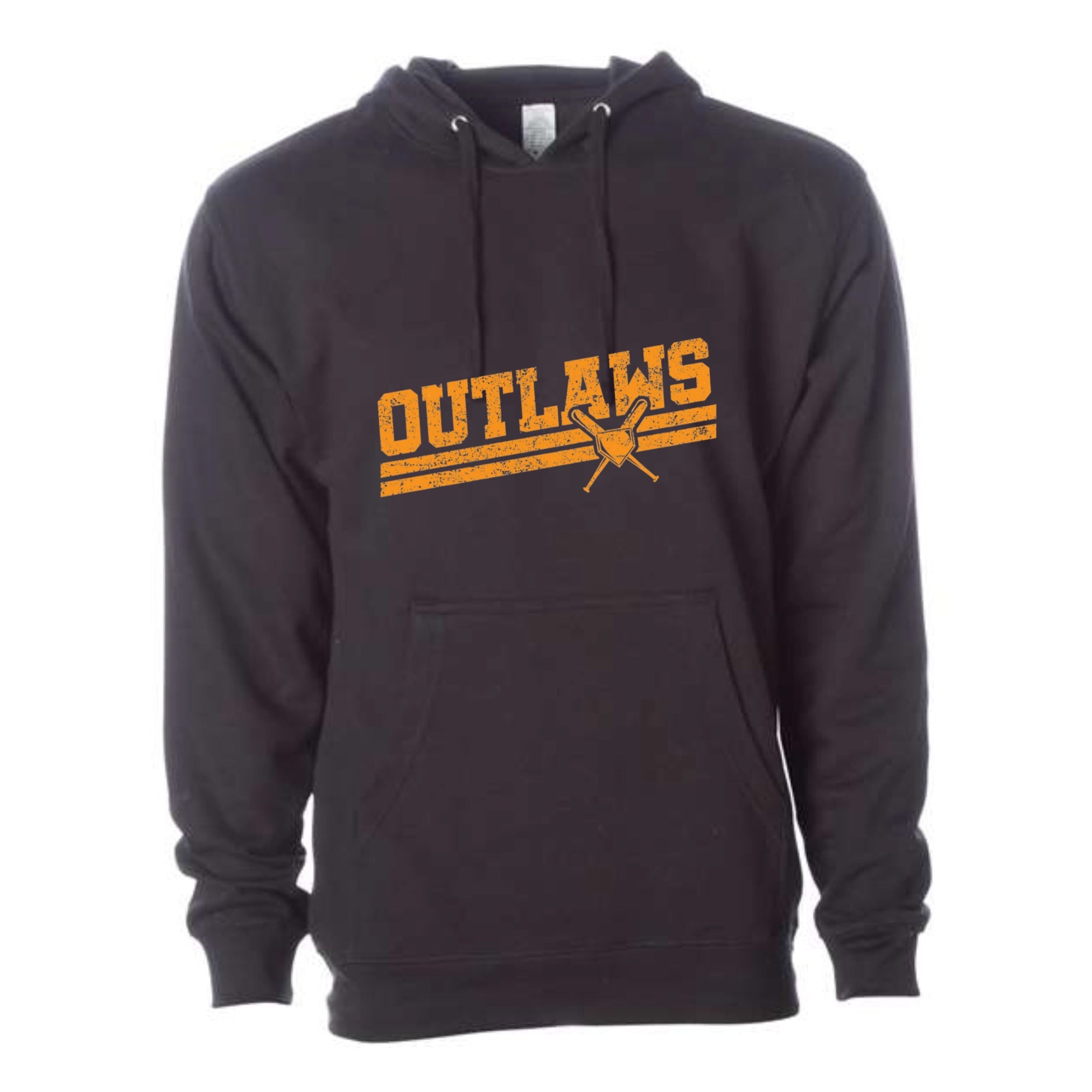 Outlaws Baseball Slant Midweight Hooded Sweatshirt