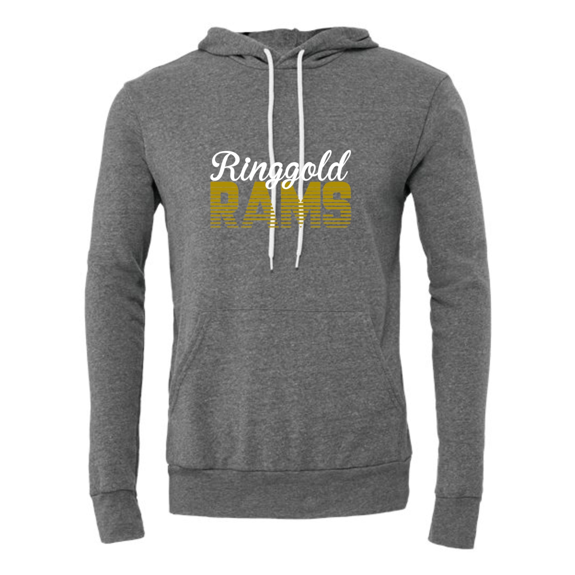 Ringgold Rams Retro Unisex Fleece Hoodie