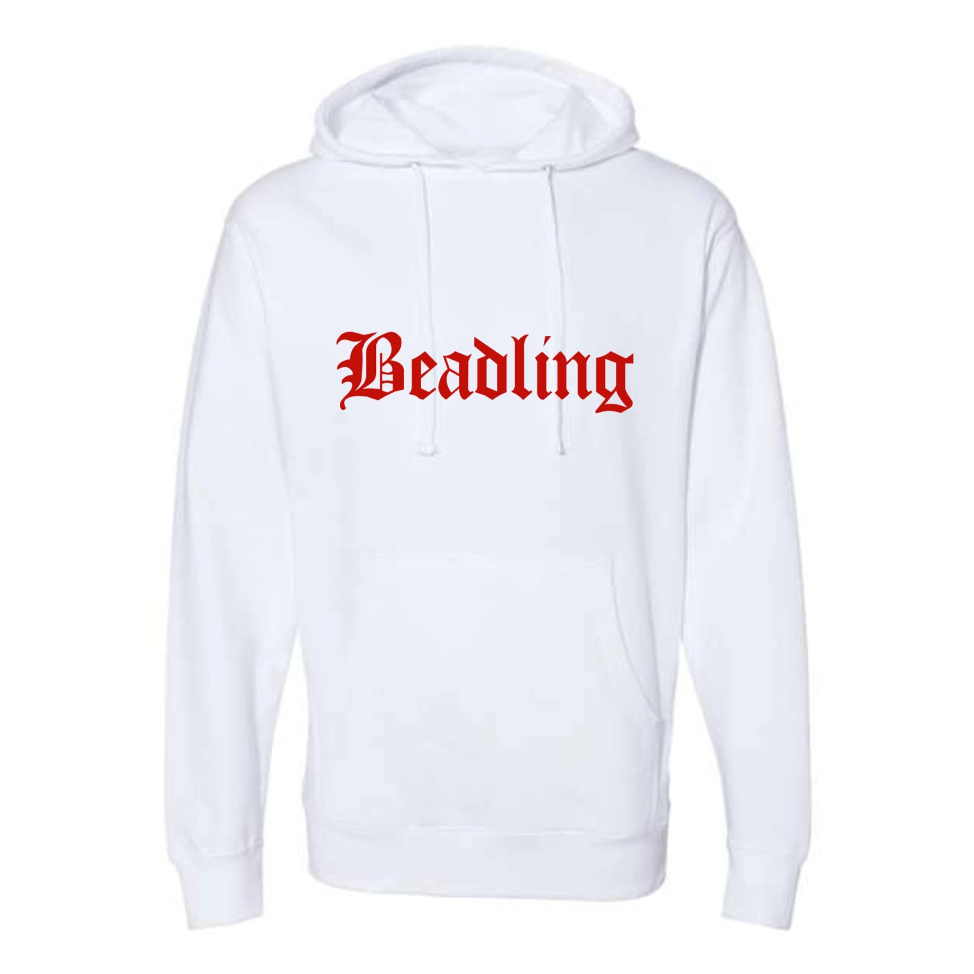 Beadling Soccer Vintage Red Midweight Hooded Sweatshirt