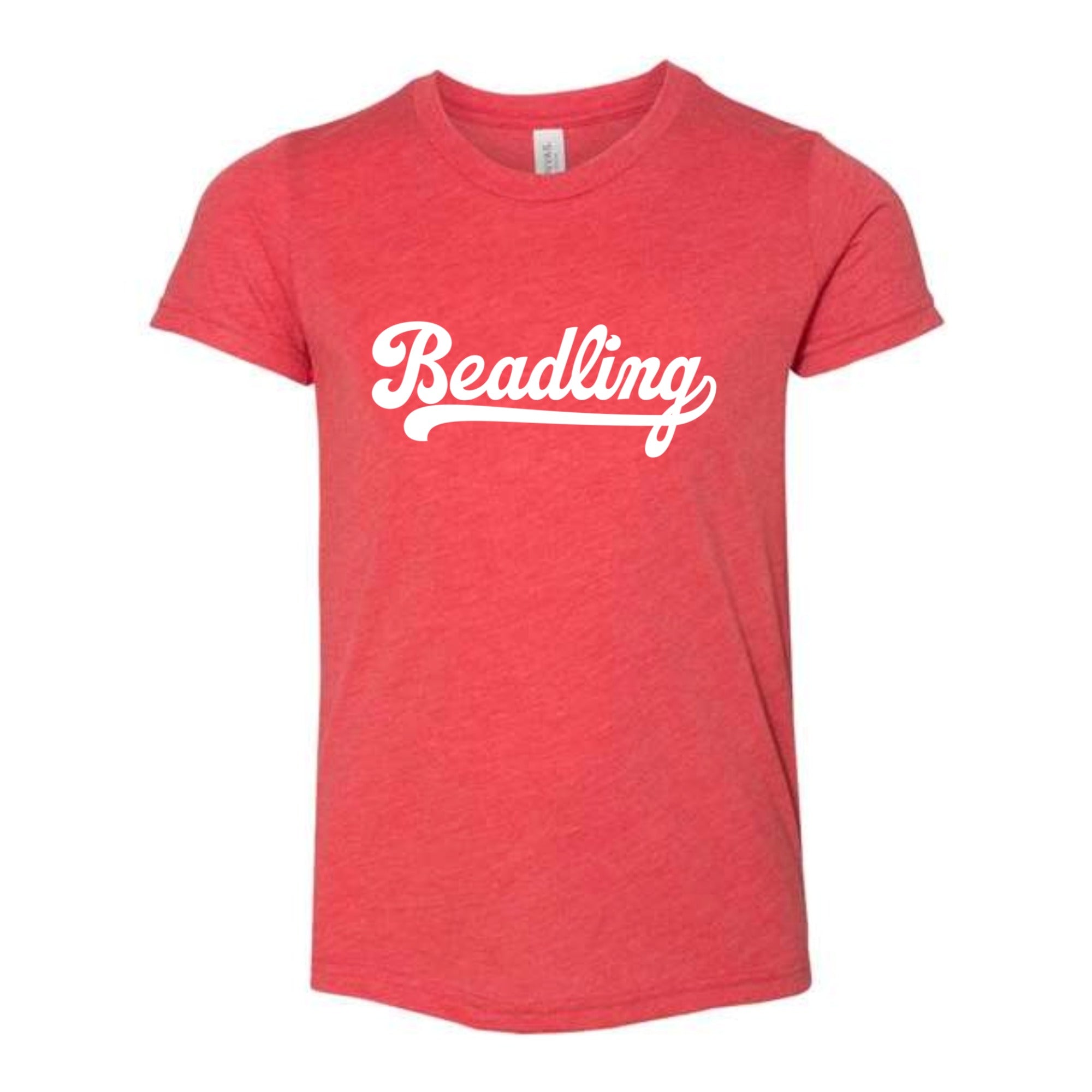 Beadling Soccer Script Youth Tri-blend Tee