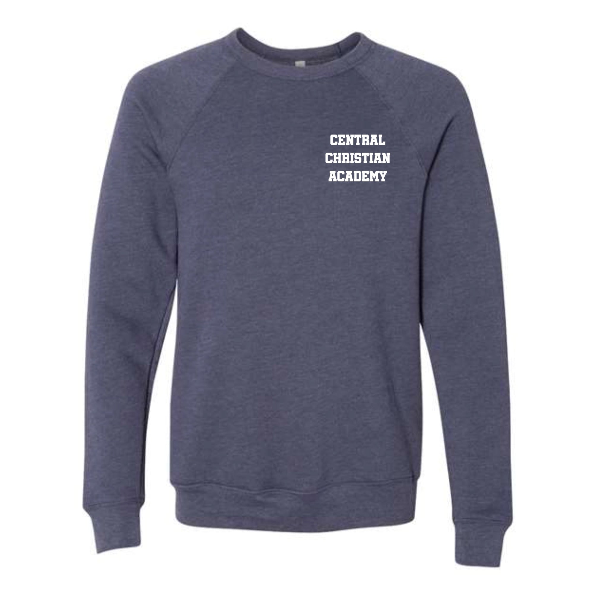 Central Christian Academy Unisex Fleece Crewneck Sweatshirt Pocket Size