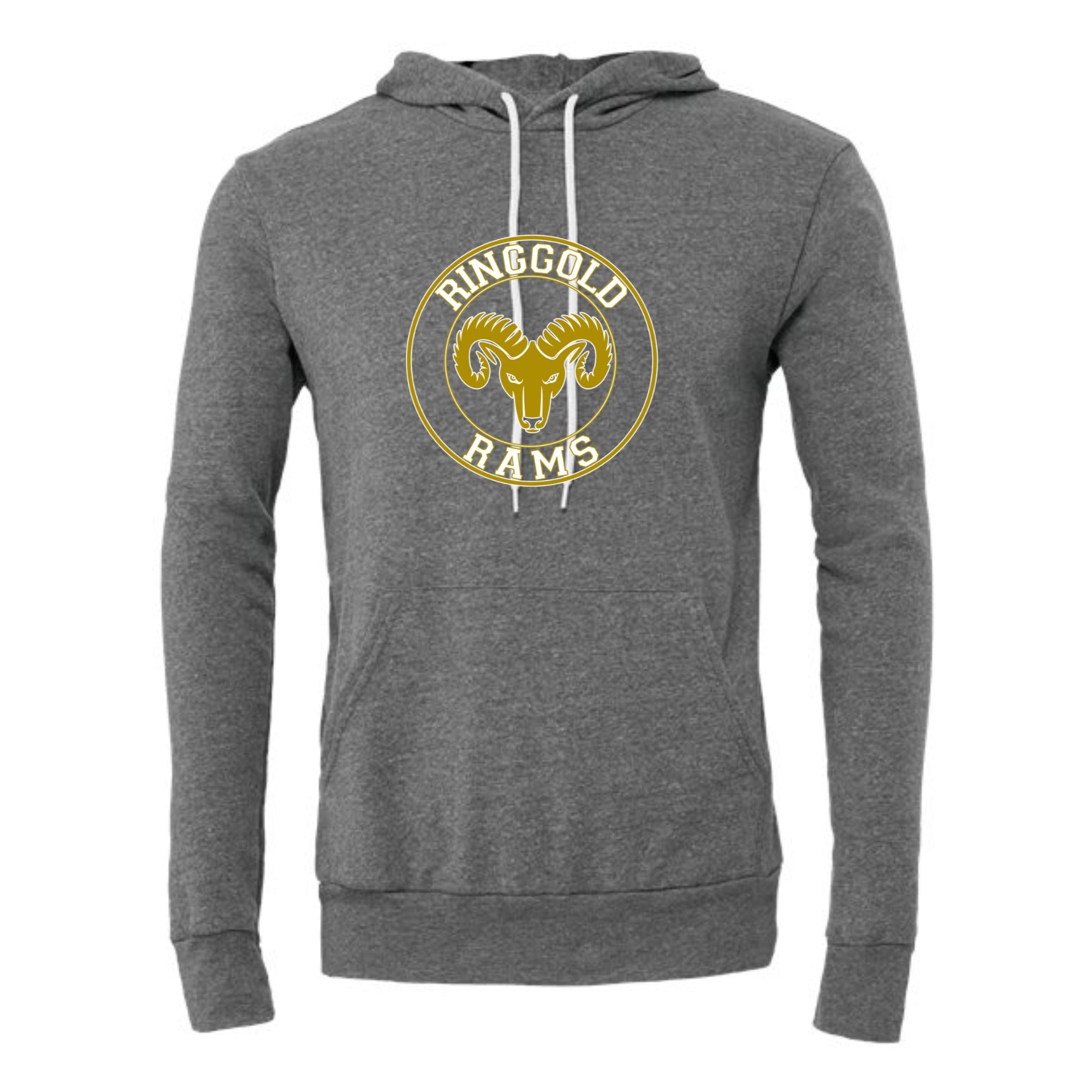 Ringgold Rams Circle Unisex Fleece Hoodie