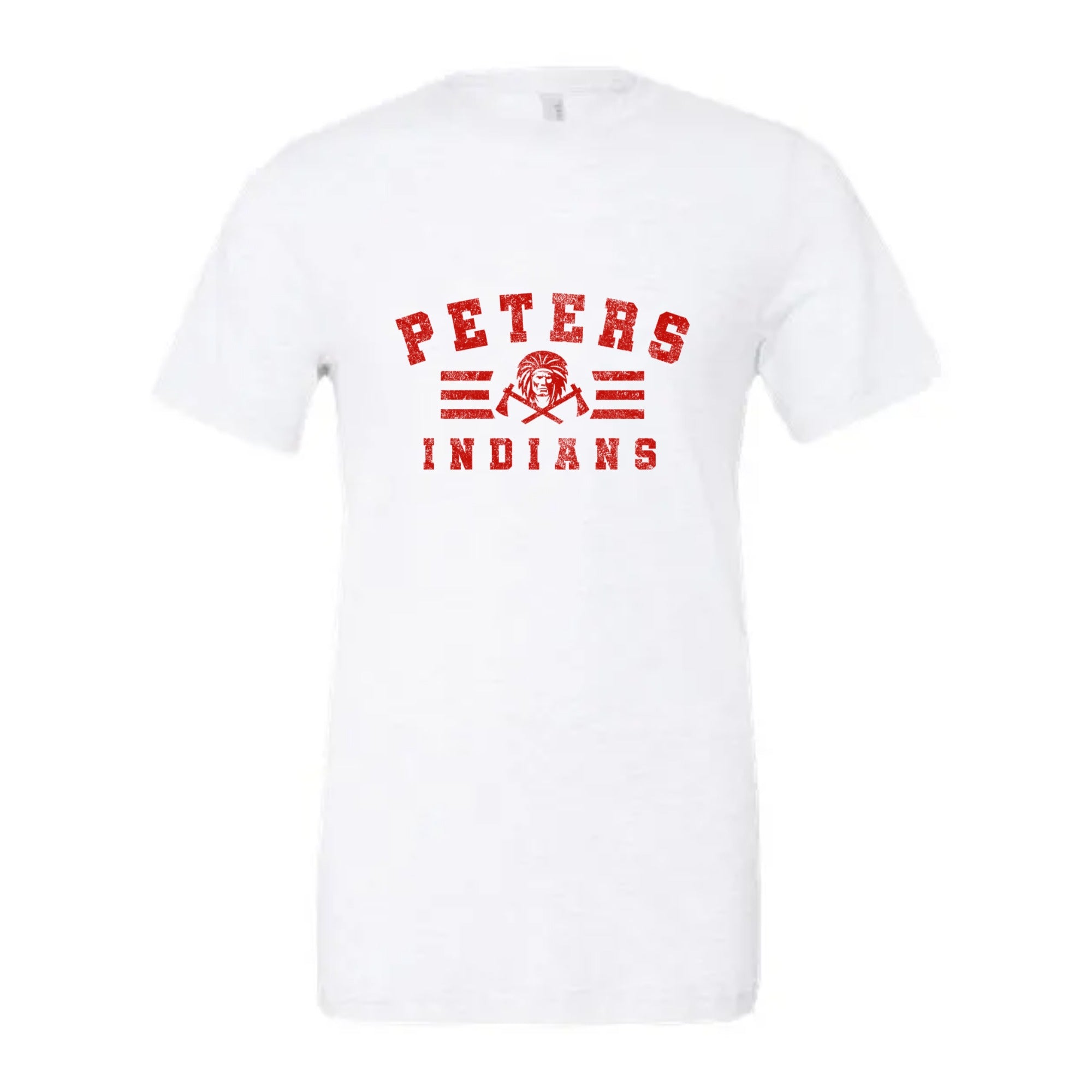 Peters Indians Bold Red Tri-blend Unisex Tee