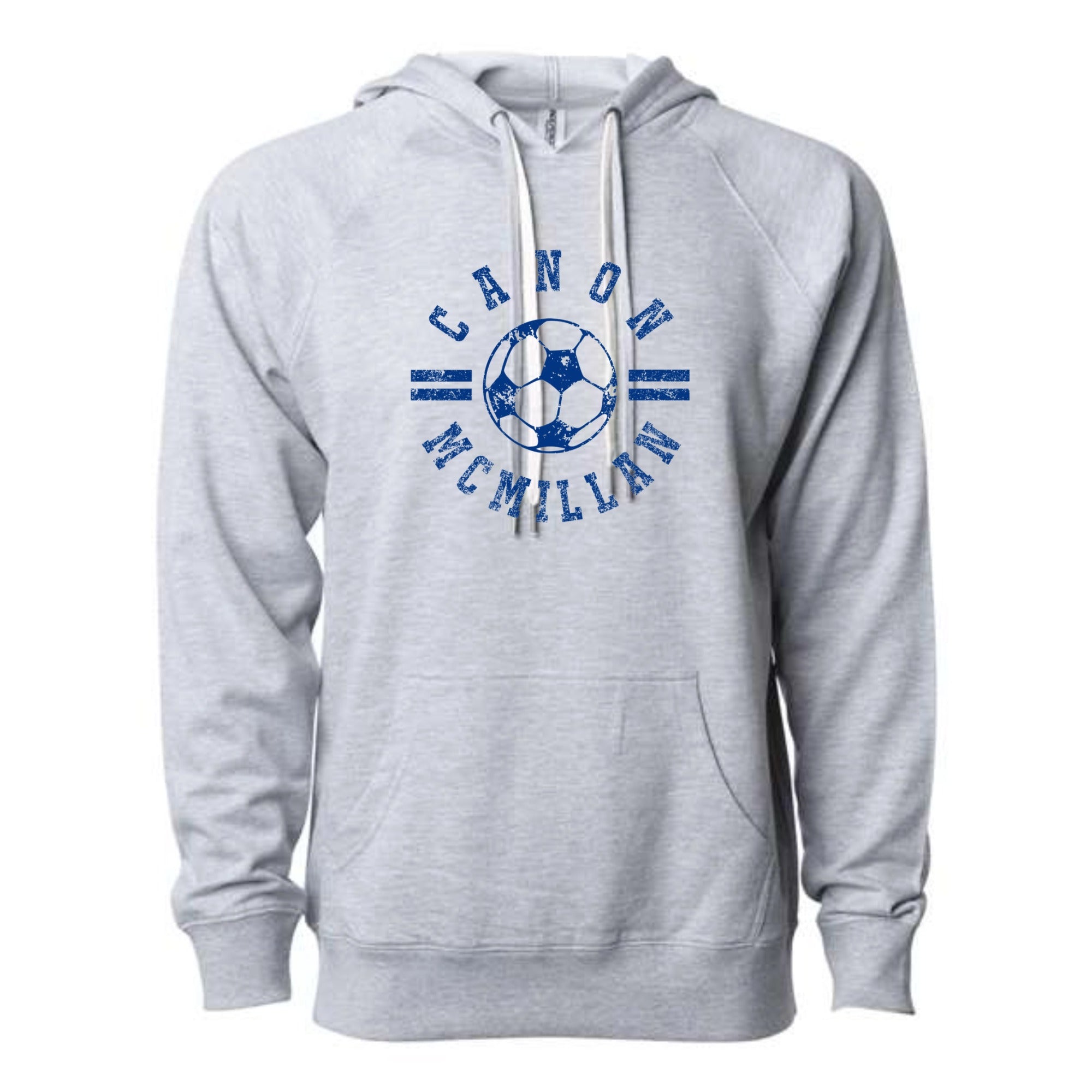 Canon Mac Soccer Circle Royal Lightweight Loopback Terry Hooded Sweatshirt