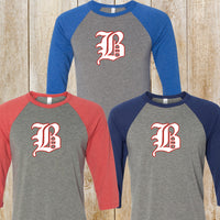 Beadling Unisex 3/4 sleeve baseball tee