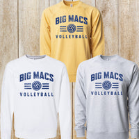 Canon Mac Volleyball lightweight loopback Terry crewneck sweatshirt