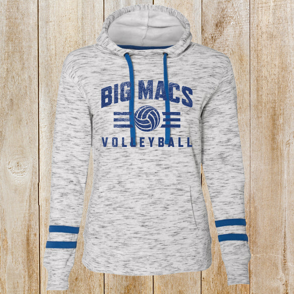 Canon Mac Volleyball Women's Striped-Sleeve Hoodie
