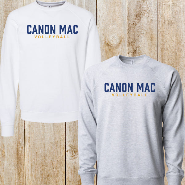 Canon Mac Volleyball lightweight loopback Terry crewneck sweatshirt