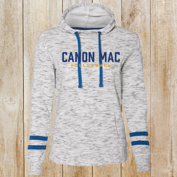 Canon Mac Volleyball Women's Striped-Sleeve Hoodie