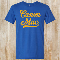 Canon Mac script tri-blend unisex tee