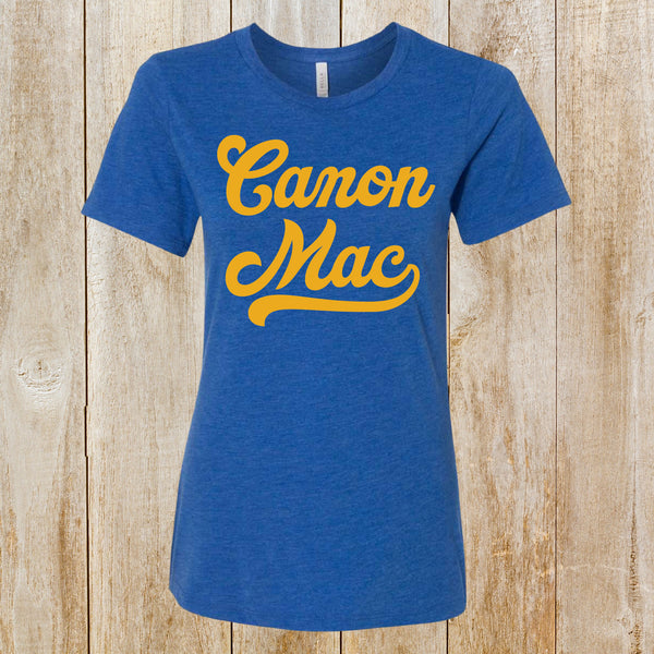 Canon Mac Script women's relaxed fit tee