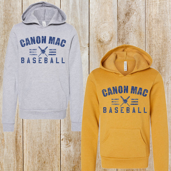CM Baseball Youth Bella + Canvas fleece hoodie