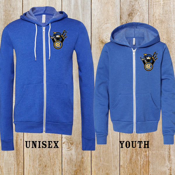 CM Mascot Unisex or Youth Full-Zip Fleece Hoodie