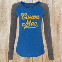 CM Basketball Women's Preppy Patch Slub Long Sleeve T-Shirt