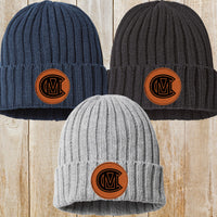Canon Mac leather patch beanie