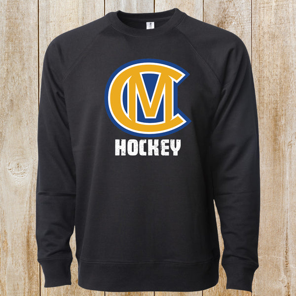 CM Hockey Logo Design Crewneck Sweatshirt