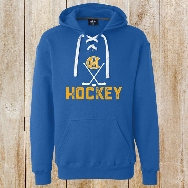 CM Hockey Stick Design Lace up Hoodie