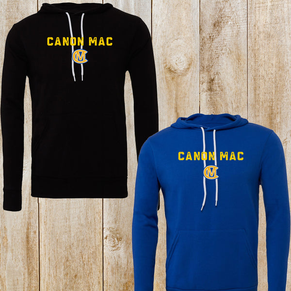 Canon Mac Unisex or Youth Bella + Canvas fleece hoodie