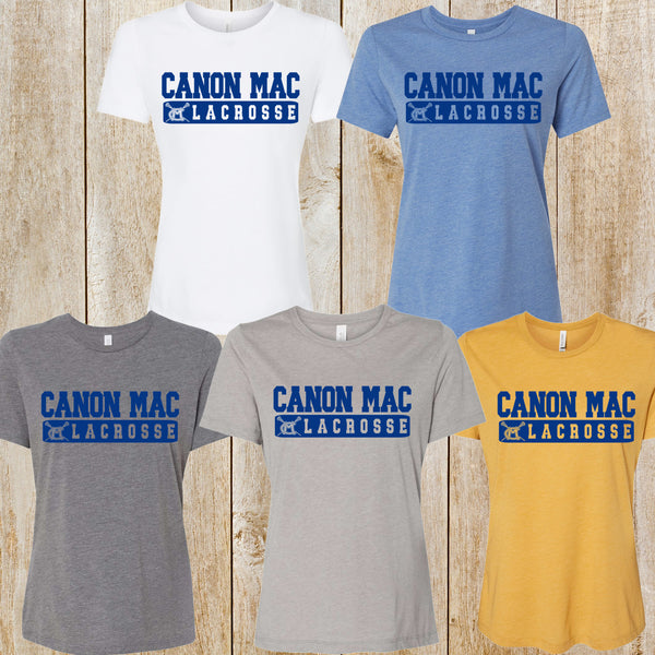 Canon Mac Lacrosse Bella + Canvas women's relaxed fit triblend tee