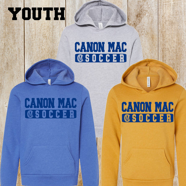 CM Soccer youth Bella + Canvas fleece hoodie